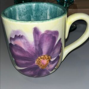 Pfaltzgraff Mug with Purple Flower Design